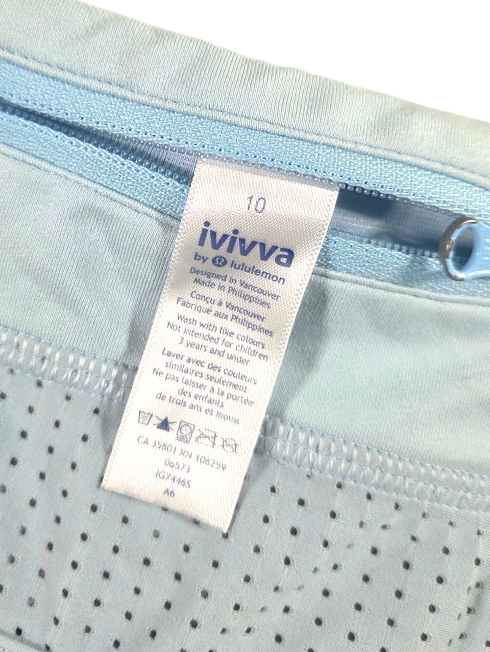 IVIVVA By Lululemon Girl Athletic Run Speed Relay Racer Shorts 10 Baby Blue - Picture 10 of 10